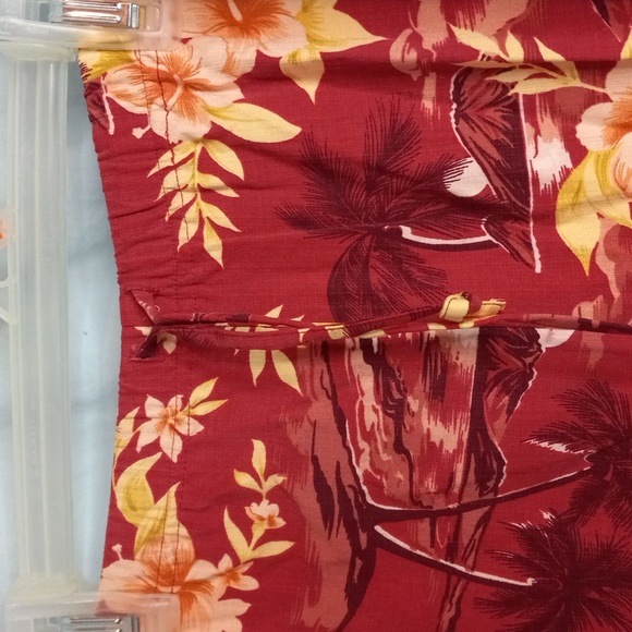 Tommy Bahama L Silk Blend Pants Floral Tropical Wide Leg Elastic Drawstring - Picture 10 of 14